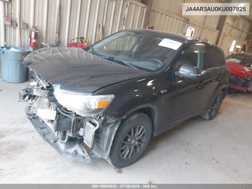 JA4AR3AU0KU007825 2019 Mitsubishi Outlander Sport 2.0 Es