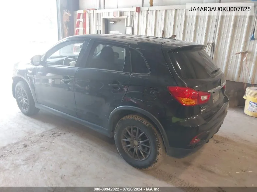 2019 Mitsubishi Outlander Sport 2.0 Es VIN: JA4AR3AU0KU007825 Lot: 39942022