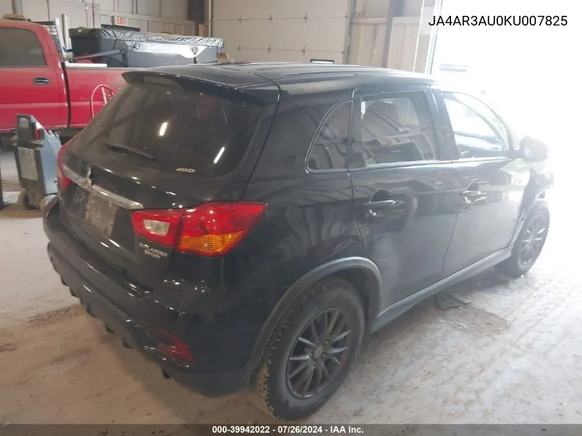 JA4AR3AU0KU007825 2019 Mitsubishi Outlander Sport 2.0 Es