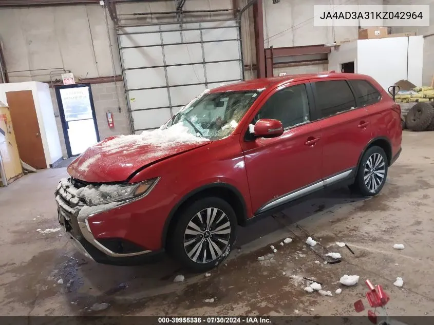 JA4AD3A31KZ042964 2019 Mitsubishi Outlander Le/Se/Sel