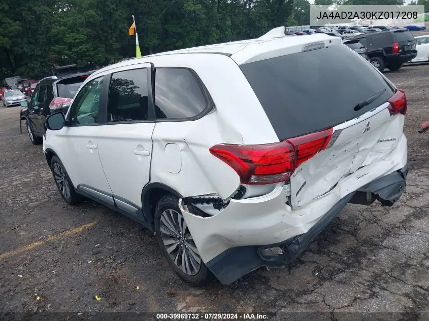 2019 Mitsubishi Outlander Es VIN: JA4AD2A30KZ017208 Lot: 39969732