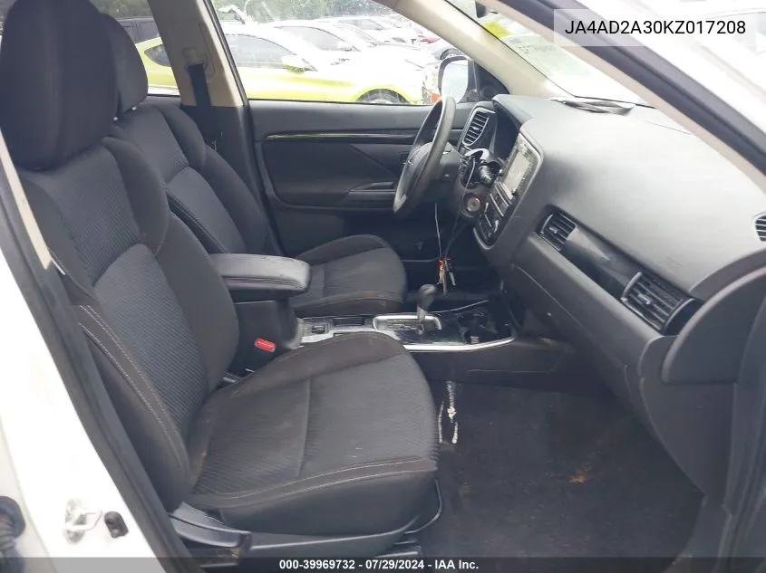 JA4AD2A30KZ017208 2019 Mitsubishi Outlander Es