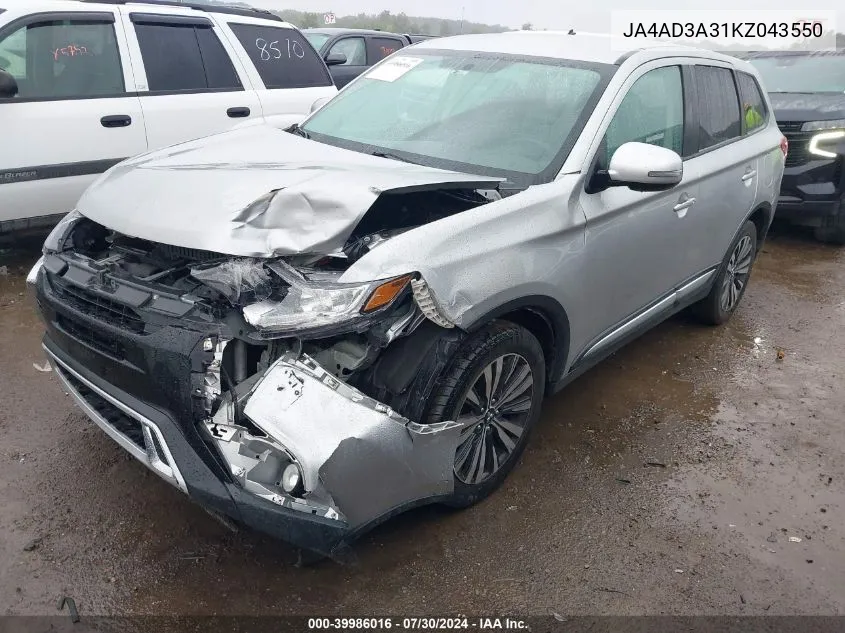 JA4AD3A31KZ043550 2019 Mitsubishi Outlander Se