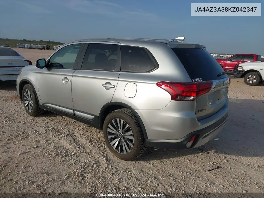 JA4AZ3A38KZ042347 2019 Mitsubishi Outlander Se