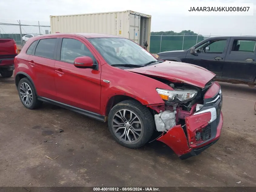 2019 Mitsubishi Outlander Sport 2.0 Es VIN: JA4AR3AU6KU008607 Lot: 40010512