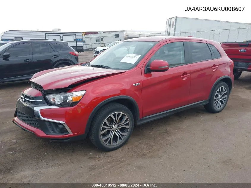 2019 Mitsubishi Outlander Sport 2.0 Es VIN: JA4AR3AU6KU008607 Lot: 40010512