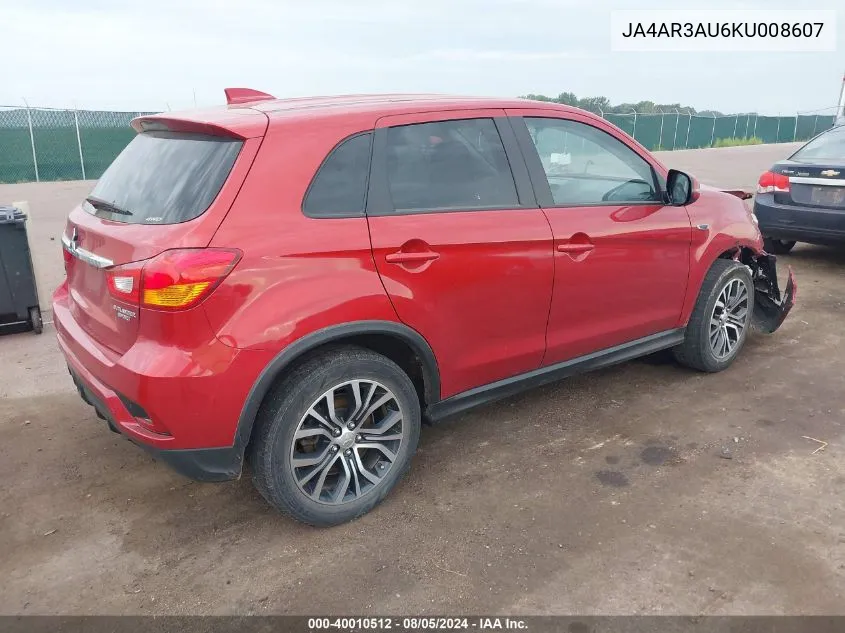 JA4AR3AU6KU008607 2019 Mitsubishi Outlander Sport 2.0 Es