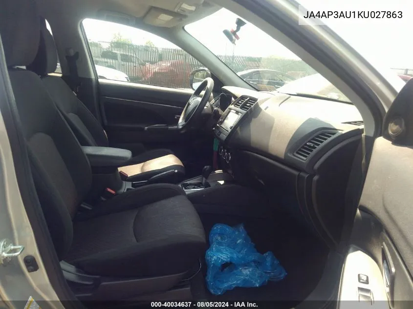 JA4AP3AU1KU027863 2019 Mitsubishi Outlander Sport 2.0 Es