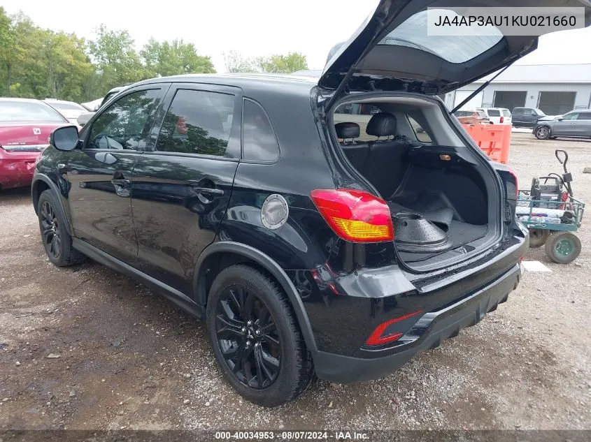 JA4AP3AU1KU021660 2019 Mitsubishi Outlander Sport 2.0 Le