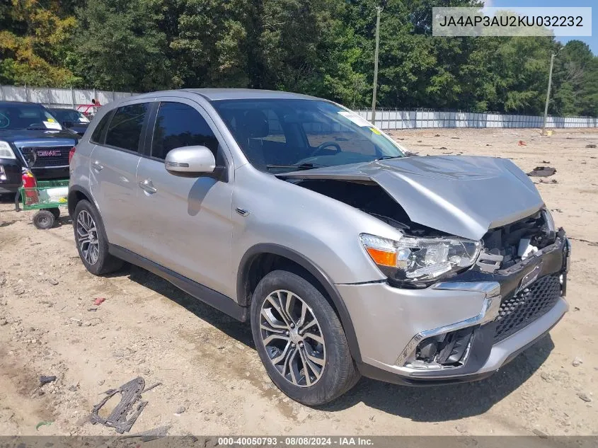 JA4AP3AU2KU032232 2019 Mitsubishi Outlander Sport 2.0 Es