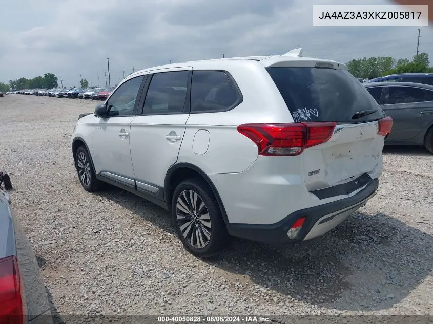 JA4AZ3A3XKZ005817 2019 Mitsubishi Outlander Es