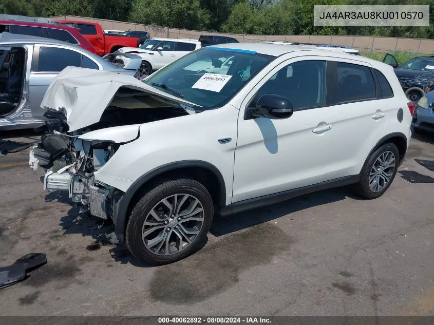 2019 Mitsubishi Outlander Sport 2.0 Le VIN: JA4AR3AU8KU010570 Lot: 40062892