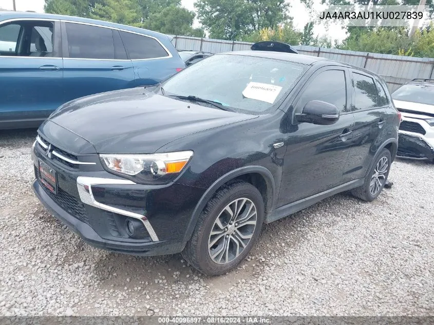 JA4AR3AU1KU027839 2019 Mitsubishi Outlander Sport 2.0 Es