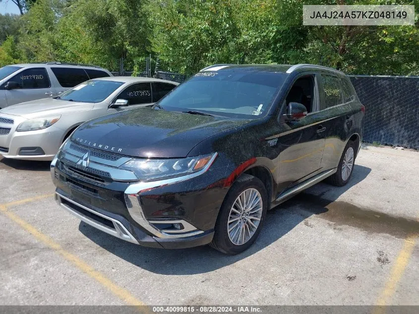 2019 Mitsubishi Outlander Phev Gt VIN: JA4J24A57KZ048149 Lot: 40099815