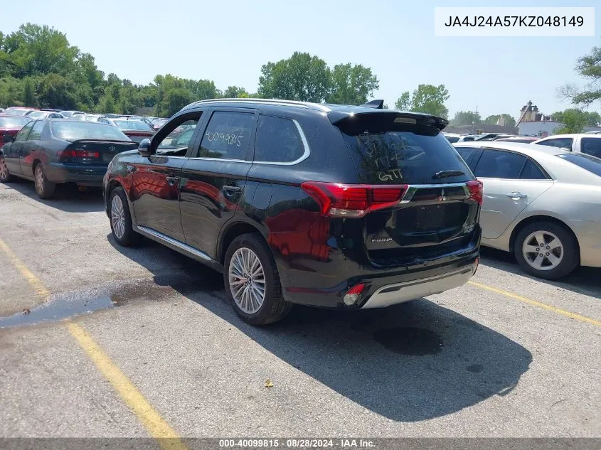 JA4J24A57KZ048149 2019 Mitsubishi Outlander Phev Gt