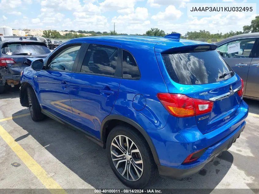 JA4AP3AU1KU032495 2019 Mitsubishi Outlander Sport 2.0 Es