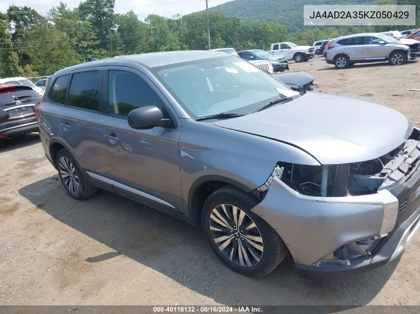 2019 Mitsubishi Outlander Es VIN: JA4AD2A35KZ050429 Lot: 40118132