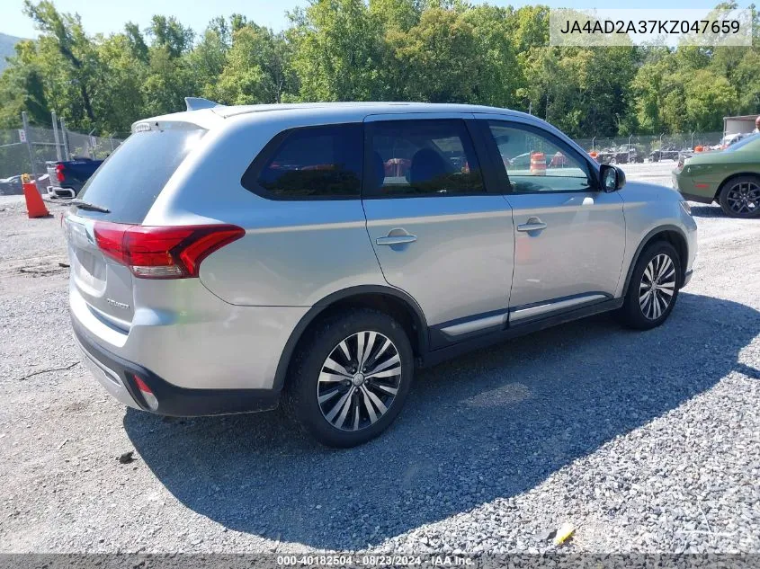 2019 Mitsubishi Outlander Es VIN: JA4AD2A37KZ047659 Lot: 40182504