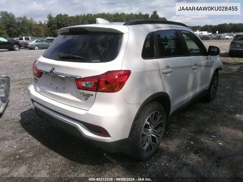 2019 Mitsubishi Outlander Sport 2.4 Gt VIN: JA4AR4AW0KU028455 Lot: 40212238