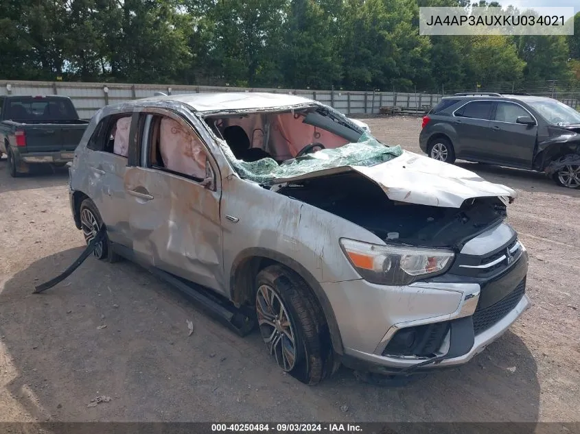 2019 Mitsubishi Outlander Sport 2.0 Es VIN: JA4AP3AUXKU034021 Lot: 40250484