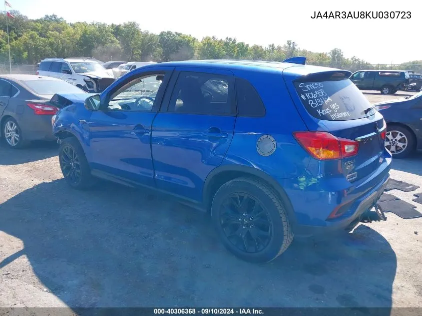 JA4AR3AU8KU030723 2019 Mitsubishi Outlander Sport Es/Se/Le/Sp