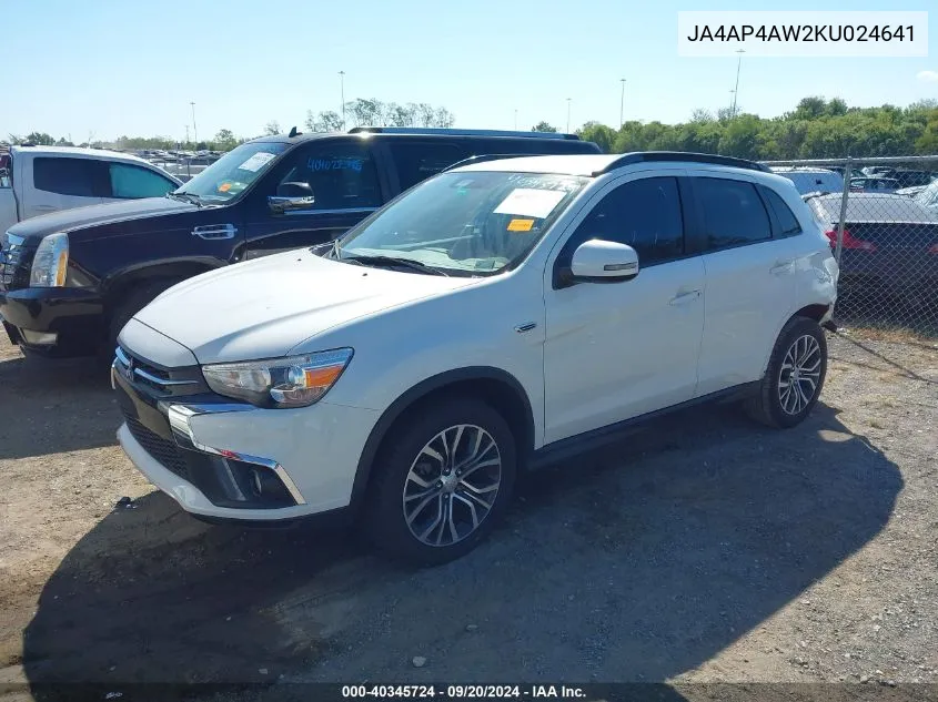 2019 Mitsubishi Outlander Sport 2.4 Gt VIN: JA4AP4AW2KU024641 Lot: 40345724