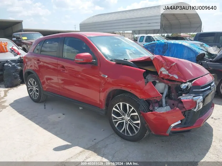 2019 Mitsubishi Outlander Sport 2.0 Es VIN: JA4AP3AU1KU009640 Lot: 40353029