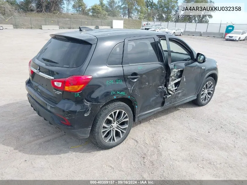 JA4AR3AUXKU032358 2019 Mitsubishi Outlander Sport 2.0 Es/2.0 Le/2.0 Se/2.0 Sp