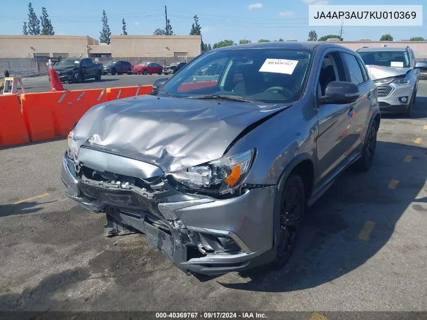 2019 Mitsubishi Outlander Sport 2.0 Es/2.0 Le/2.0 Sp VIN: JA4AP3AU7KU010369 Lot: 40369767