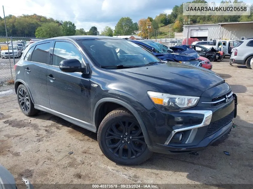 2019 Mitsubishi Outlander Sport 2.0 Sp VIN: JA4AR3AU6KU020658 Lot: 40373575