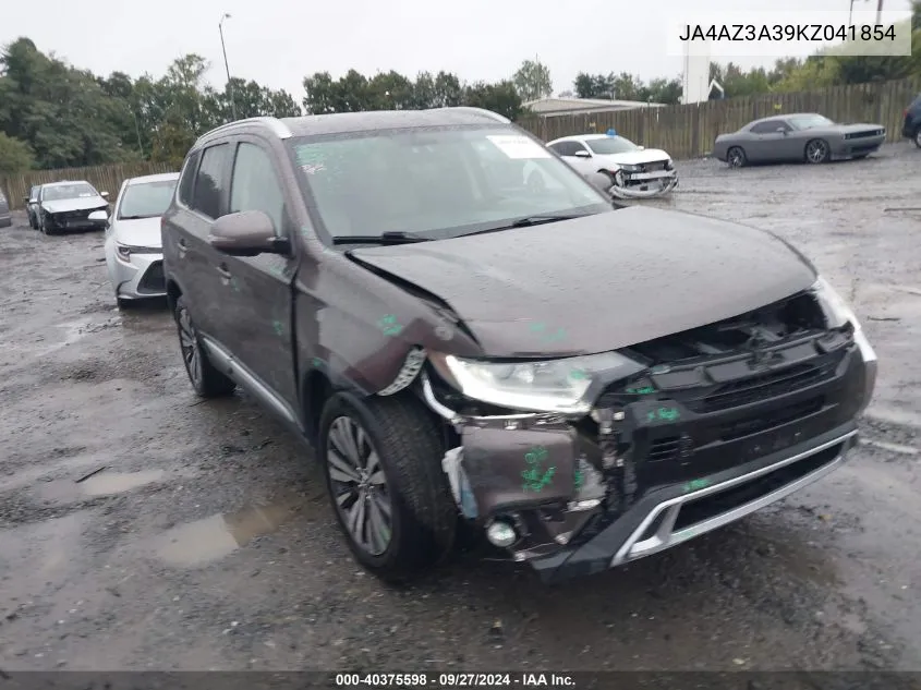 2019 Mitsubishi Outlander Se/Sel/Le VIN: JA4AZ3A39KZ041854 Lot: 40375598