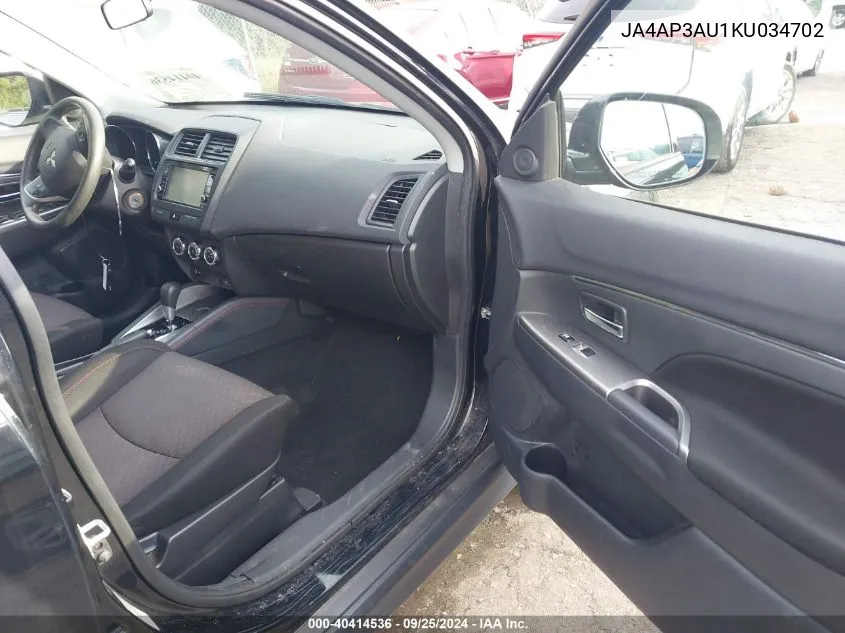 JA4AP3AU1KU034702 2019 Mitsubishi Outlander Sport 2.0 Es