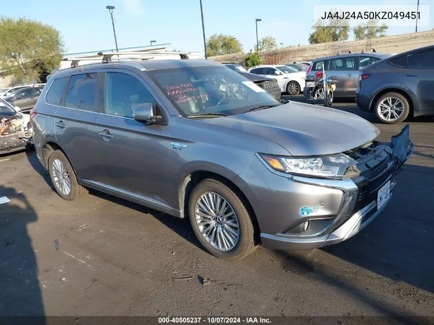 2019 Mitsubishi Outlander Phev Sel VIN: JA4J24A50KZ049451 Lot: 40505237