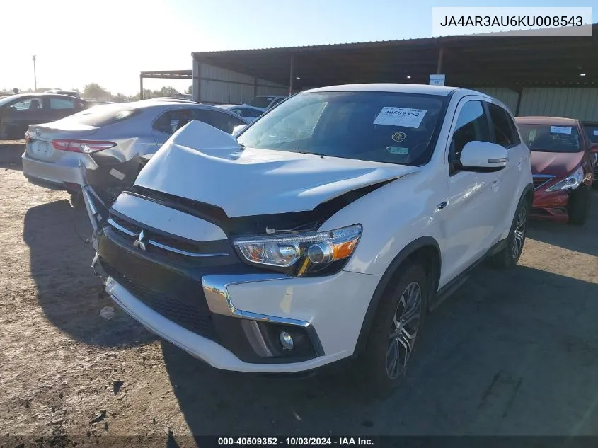 2019 Mitsubishi Outlander Sport 2.0 Se VIN: JA4AR3AU6KU008543 Lot: 40509352