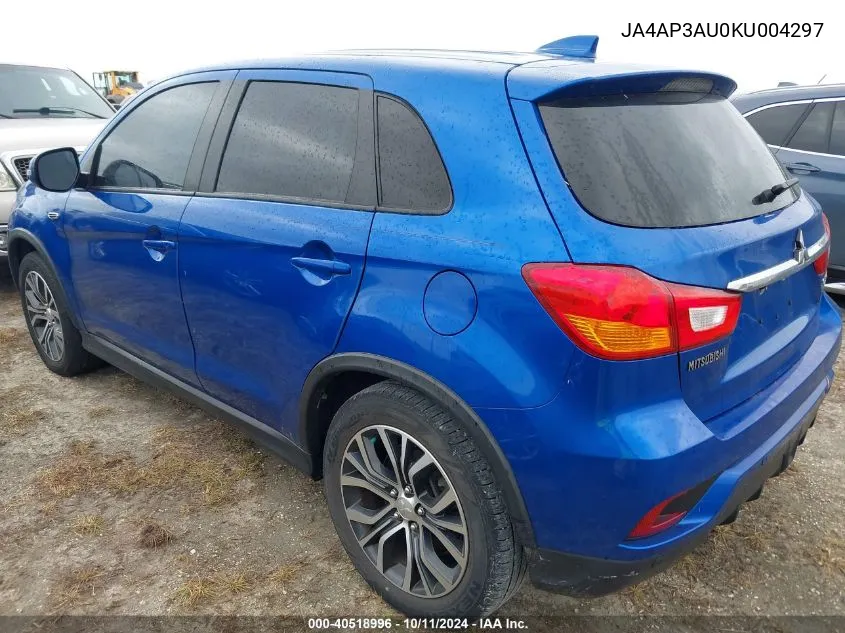 2019 Mitsubishi Outlander Sport 2.0 Es VIN: JA4AP3AU0KU004297 Lot: 40518996