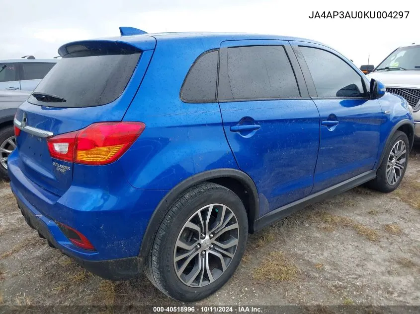 2019 Mitsubishi Outlander Sport 2.0 Es VIN: JA4AP3AU0KU004297 Lot: 40518996