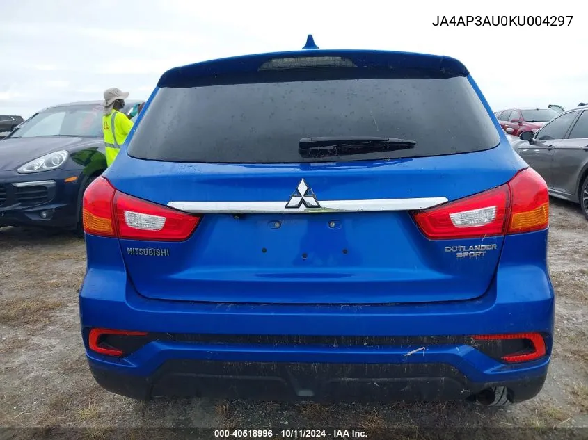 2019 Mitsubishi Outlander Sport 2.0 Es VIN: JA4AP3AU0KU004297 Lot: 40518996