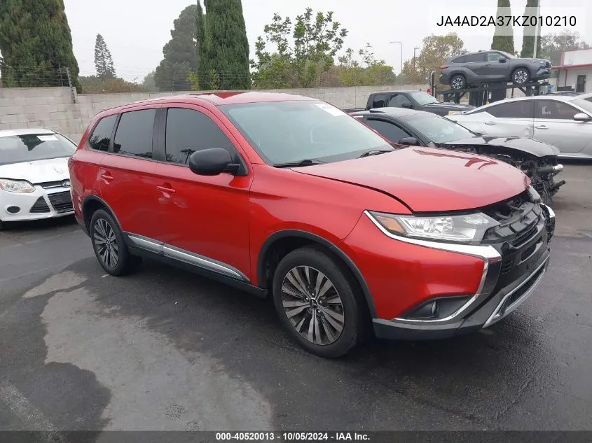 2019 Mitsubishi Outlander Es VIN: JA4AD2A37KZ010210 Lot: 40520013