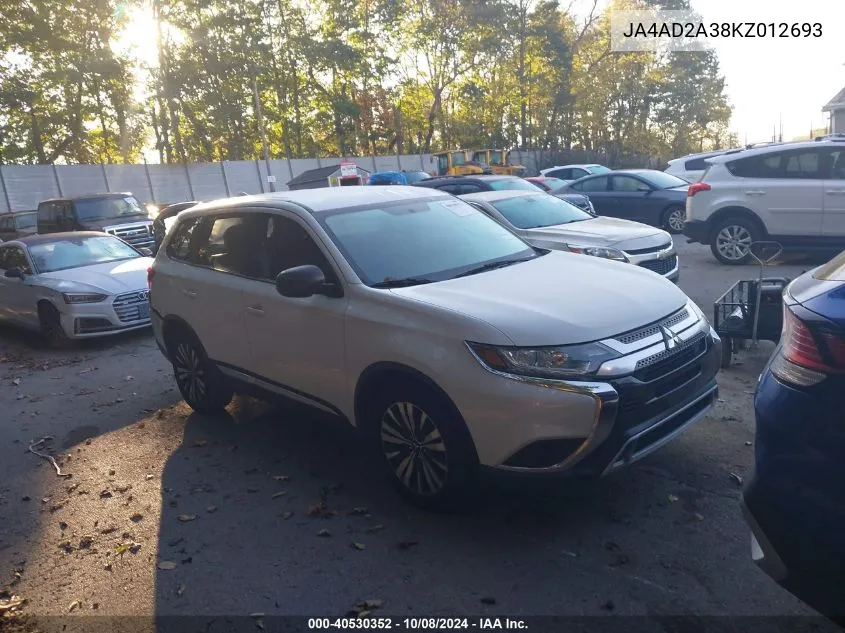 2019 Mitsubishi Outlander Es VIN: JA4AD2A38KZ012693 Lot: 40530352