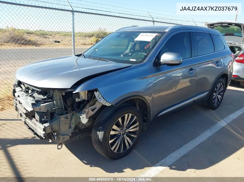 2019 Mitsubishi Outlander Gt VIN: JA4JZ4AX7KZ037679 Lot: 40550370