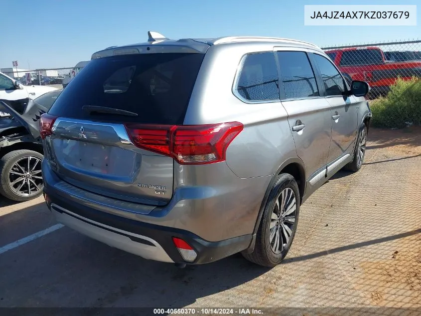 2019 Mitsubishi Outlander Gt VIN: JA4JZ4AX7KZ037679 Lot: 40550370