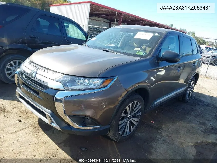 2019 Mitsubishi Outlander Es VIN: JA4AZ3A31KZ053481 Lot: 40554349