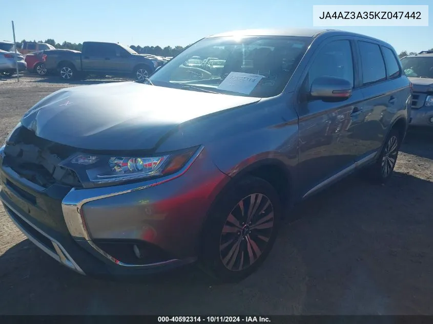 2019 Mitsubishi Outlander Se VIN: JA4AZ3A35KZ047442 Lot: 40592314