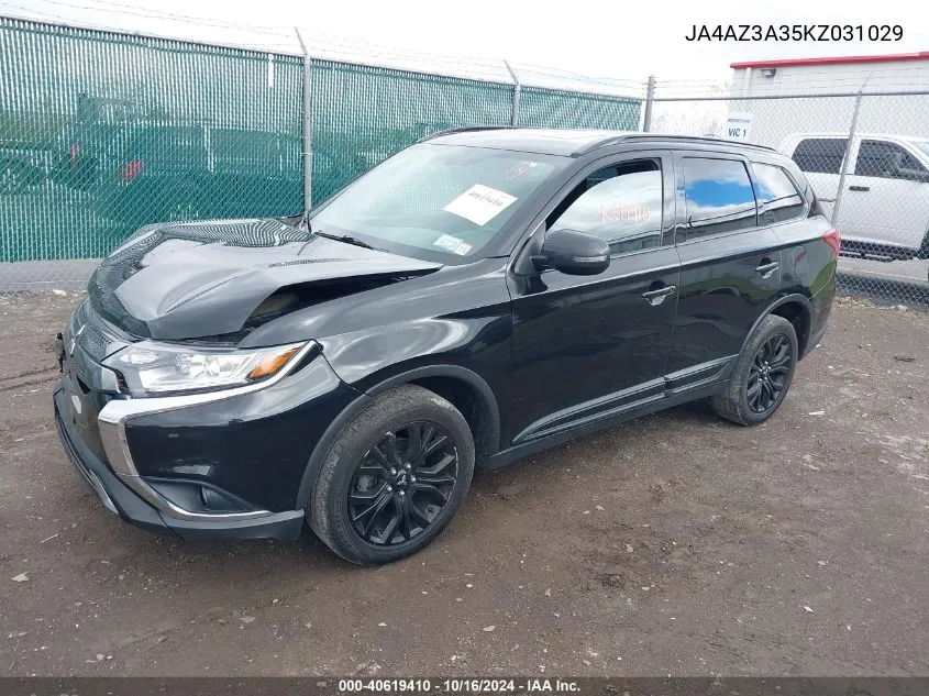 2019 Mitsubishi Outlander Le VIN: JA4AZ3A35KZ031029 Lot: 40619410