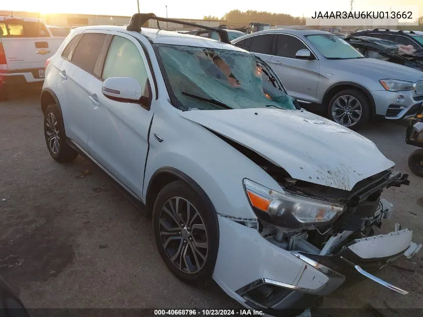 2019 Mitsubishi Outlander Sport 2.0 Es VIN: JA4AR3AU6KU013662 Lot: 40668796