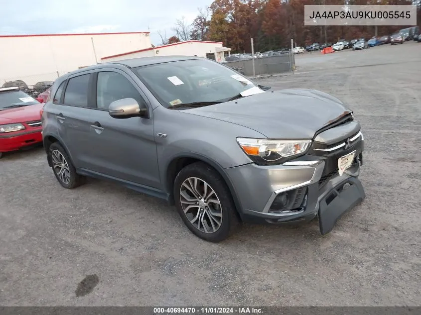 2019 Mitsubishi Outlander Sport 2.0 Es VIN: JA4AP3AU9KU005545 Lot: 40694470