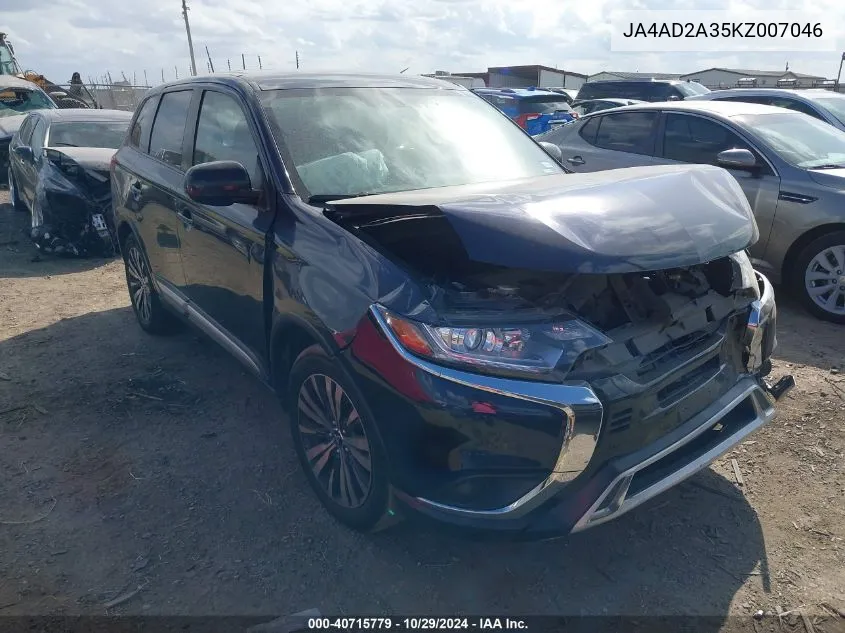 2019 Mitsubishi Outlander Es VIN: JA4AD2A35KZ007046 Lot: 40715779