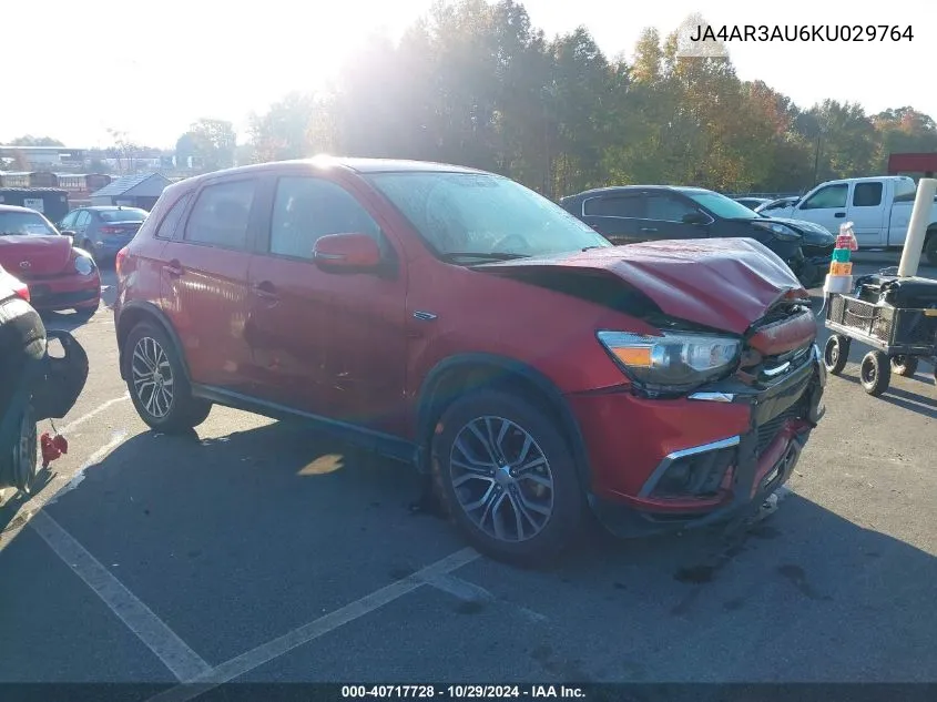 2019 Mitsubishi Outlander Sport 2.0 Es VIN: JA4AR3AU6KU029764 Lot: 40717728