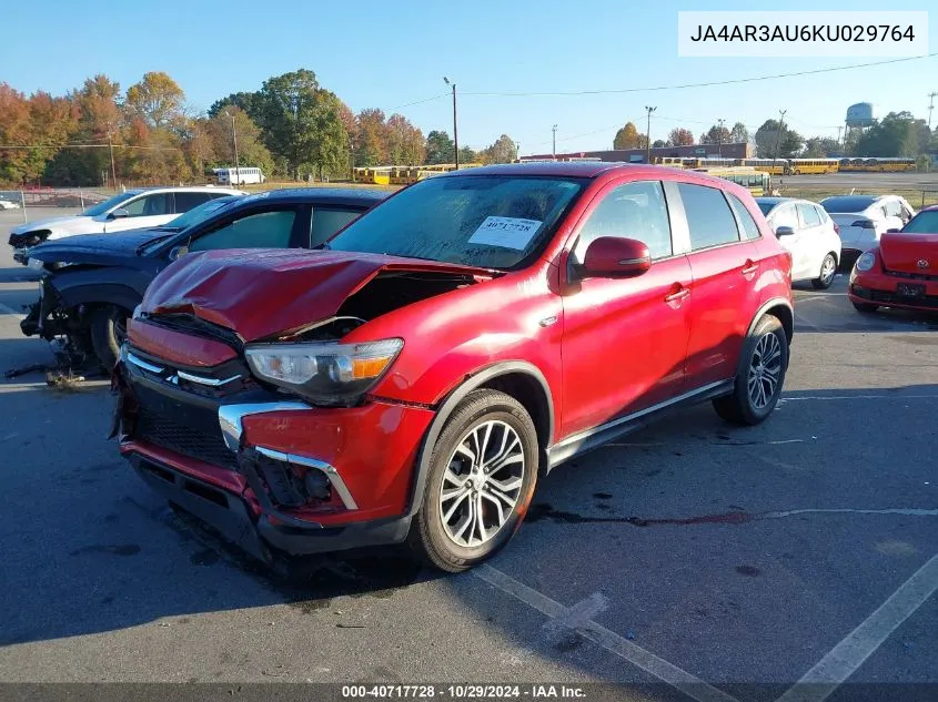 2019 Mitsubishi Outlander Sport 2.0 Es VIN: JA4AR3AU6KU029764 Lot: 40717728