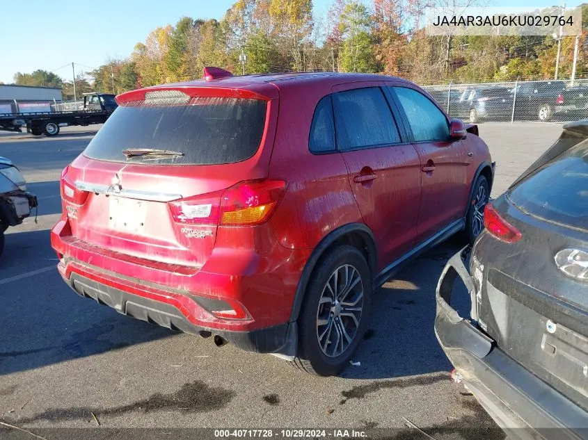 2019 Mitsubishi Outlander Sport 2.0 Es VIN: JA4AR3AU6KU029764 Lot: 40717728